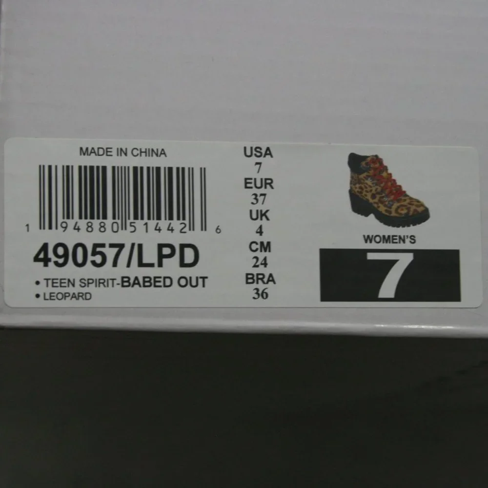 Skechers Brown & Black Leopard Print Ankle Boots w/ Side Zipper SZ 7 NWOT - Picture 9 of 9